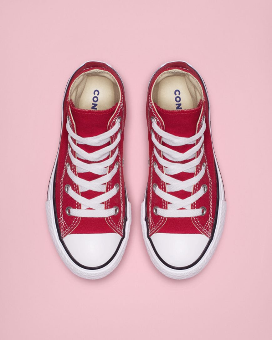 Tenis Converse Chuck Taylor All Star Classicos Cano Alto Menina Vermelhas | PT L01953T